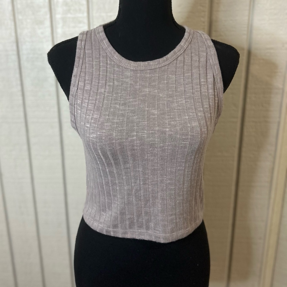 Wilfred Free Cropped Ribbed Tank Top, size Large.